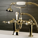 Tudor Deck Mount Clawfoot Tub Faucet