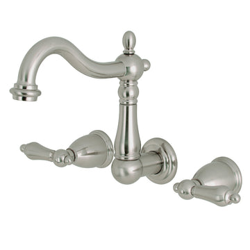 Heritage 1.2 GPM Wall Mounted Bathroom Faucet With Lever Handles