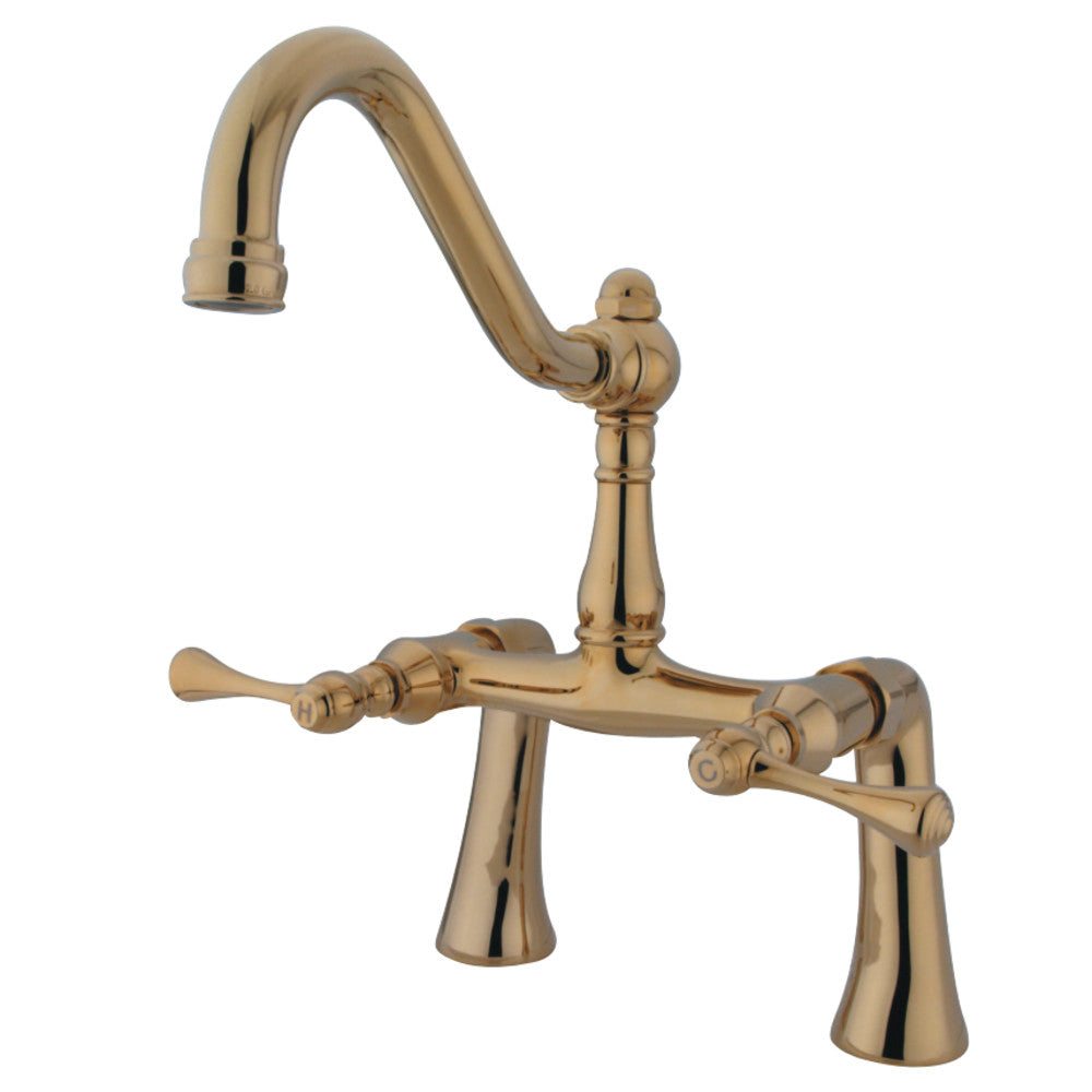 Restoration 7" Center Deck Mount Clawfoot Tub Faucet