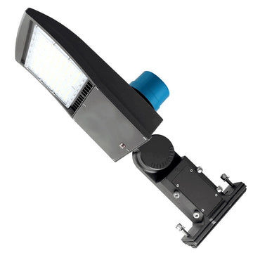 LED Pole Light W/ Photocell - 150W Bronze - 5700K - Universal Mount - AC120-277V - DLC Listed Shoebox Area Light