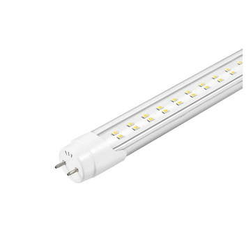 T8 4ft LED Tube/Bulb - 22W 3000 Lumens 5000K Clear, 2-Row, Double Ended Power - Ballast Bypass