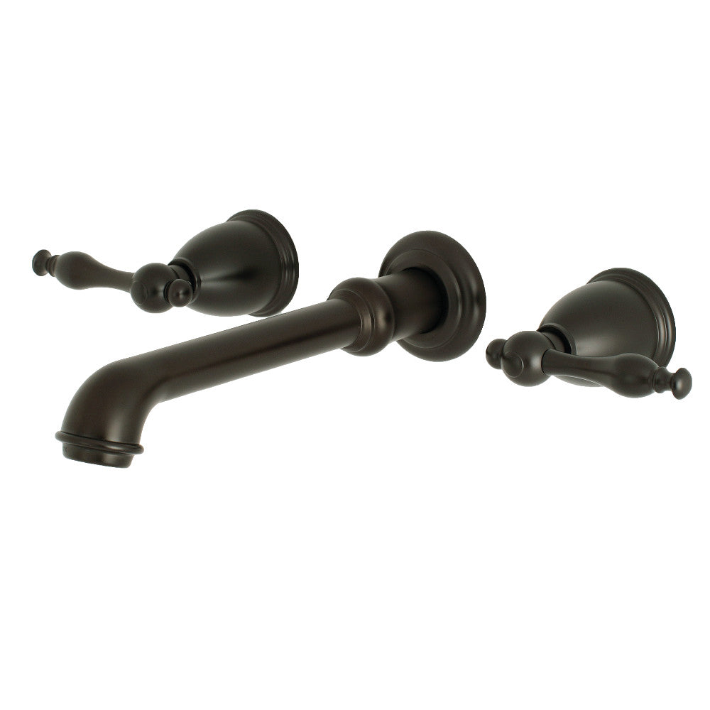 Naples 8 Inch Two-Handle Center Wall Mount Bathroom Faucet