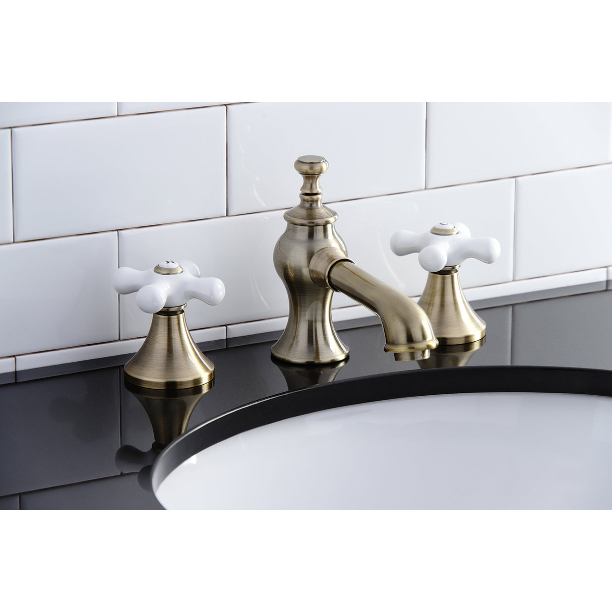 Vintage 8 inch Widespread Bathroom Faucet