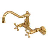 Vintage 6 Inch Traditional Adjustable Center Wall Mount Kitchen Faucet