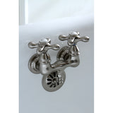 Vintage 3.4" Wall Mount Tub Faucet In 1.75" Spout Reach