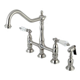 Wilshire Bridge Kitchen Faucet with Brass Sprayer