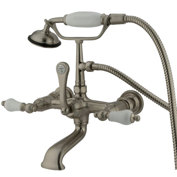 Vintage Leg Tub Faucet With Hand Shower And Straight Arm