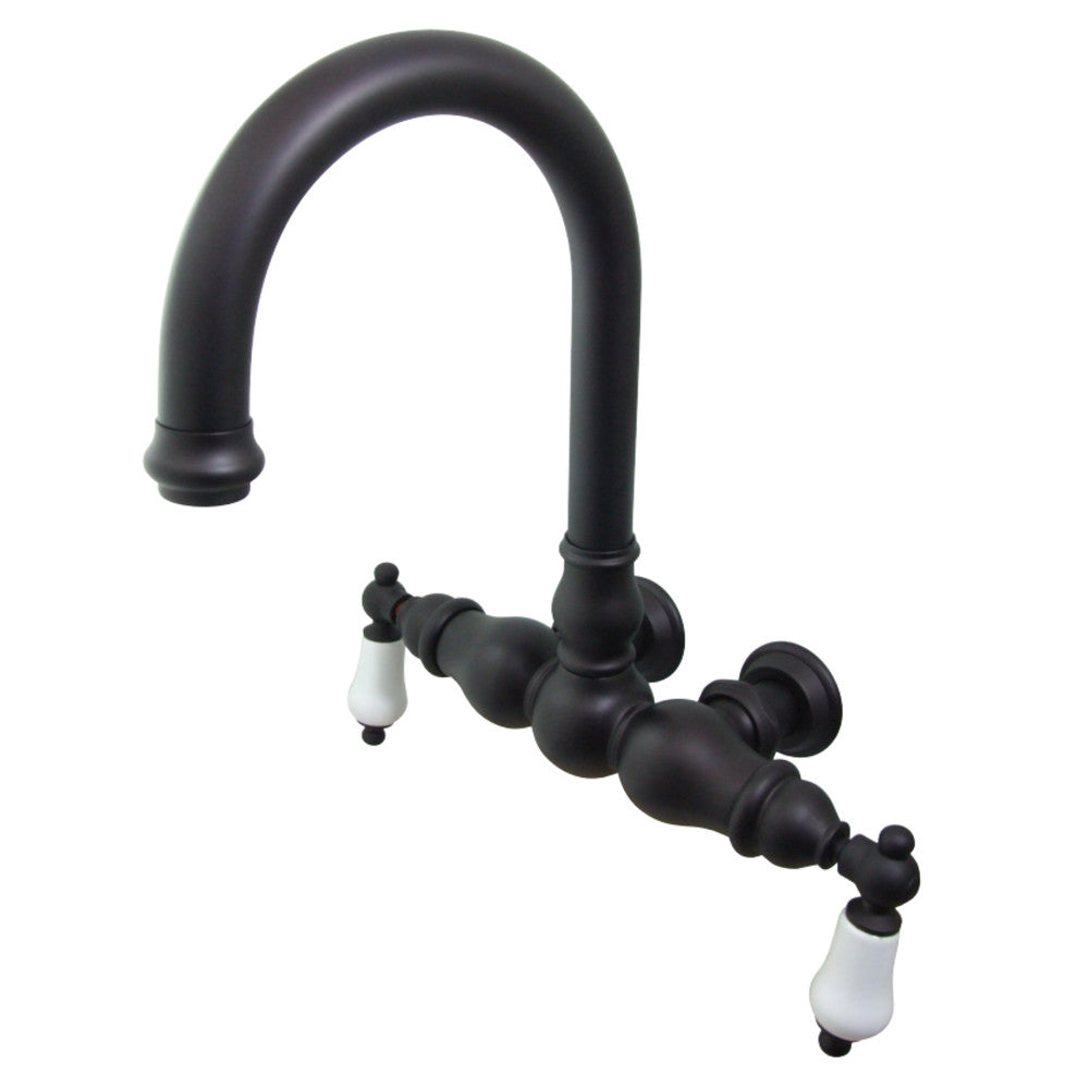Vintage 3.4" Wall Mount Tub Faucet, Oil Rubbed Bronze