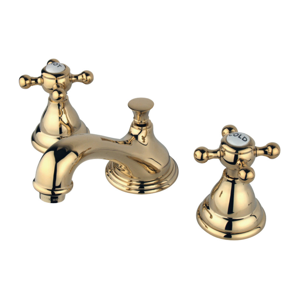 Royale 8" Deck Mount Widespread Bathroom Faucet W/ Dual Cross Handle