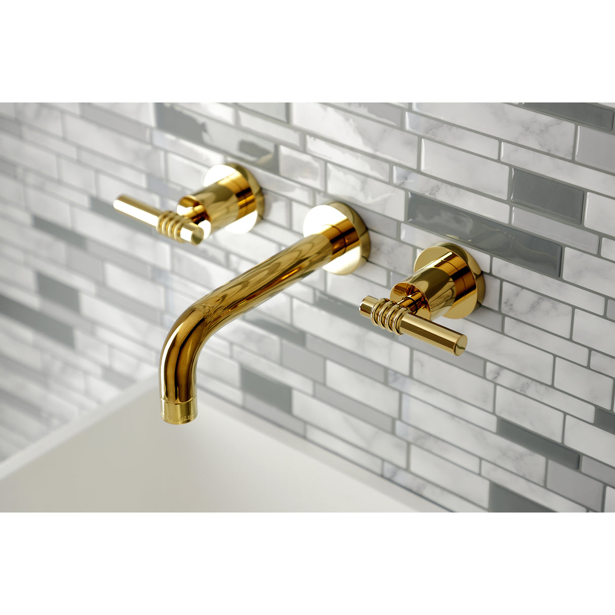 Milano 2-Handle 8 inch Wall Mount Bathroom Faucet