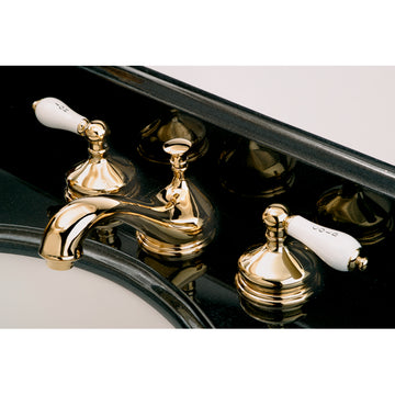 Heritage Widespread Lavatory Faucet W/ Porcelain Lever Handle