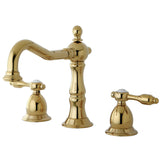 Tudor Widespread Lavatory Faucet With Brass Pop Up