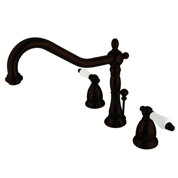 Heritage 8" Widespread Bathroom Faucet W/ Brass Pop Up