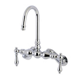 Vintage Wall Mount Tub Faucet, 4.5" In Spout Reach