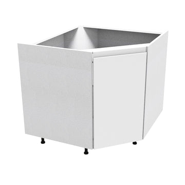 Corner Sink Base Cabinet - RTA - Lacquer White | 36"W x 34.5"H x 23.8"D