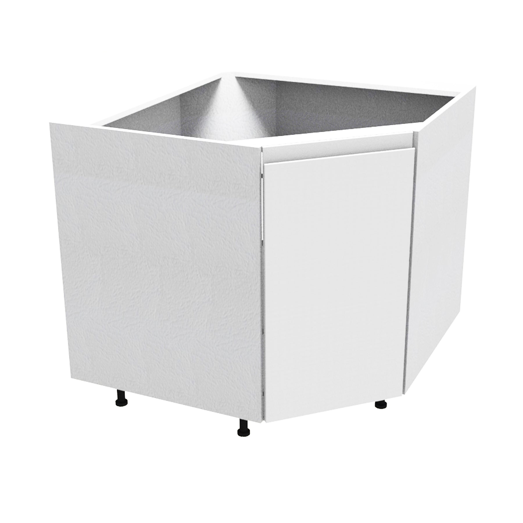 RTA - Lacquer White - Corner Sink Base Cabinet | 42"W x 34.5"H x 24"D