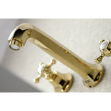 Metropolitan Two-handle 3-Hole Wall Mount Bathroom Sink Faucet