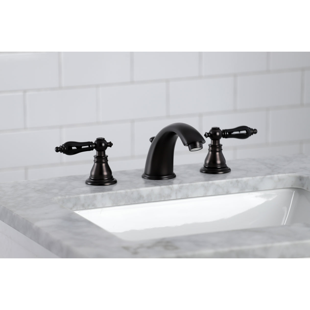 Widespread Bathroom Faucet with Plastic Pop-Up