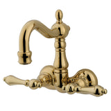 Vintage 3.4" Wall Mount Tub Faucet With Metal Lever Handle