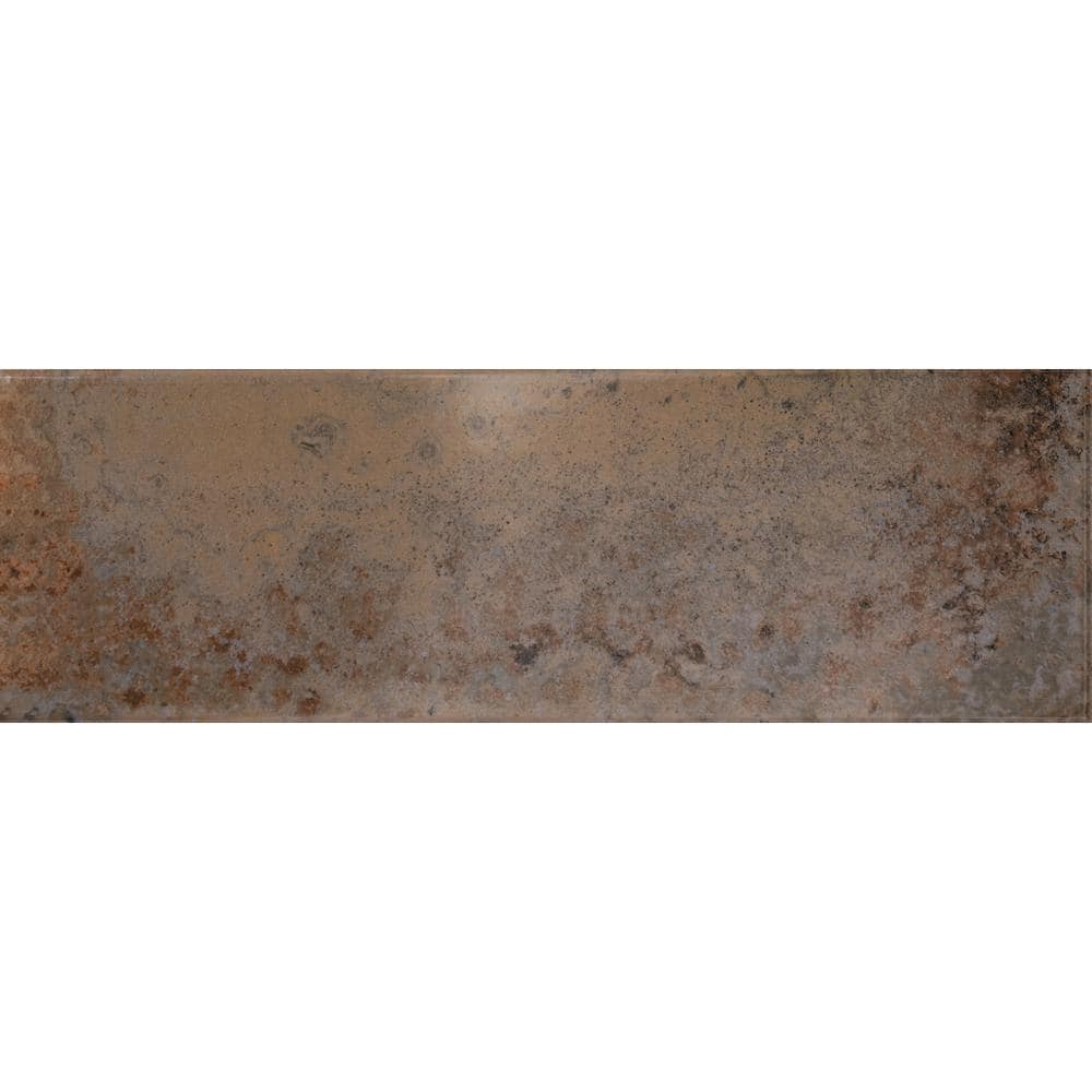 4" X 12" Marza Rust Glossy Brown Subway Tile (11.33SQ FT/CTN)