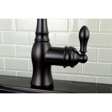 American Classic Sinchgle-Handle Kitchen Faucet with Brass Sprayer, Oil Rubbed Bronze