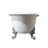 Cast Iron Double Slipper Clawfoot Tub (No Faucet Drillings)