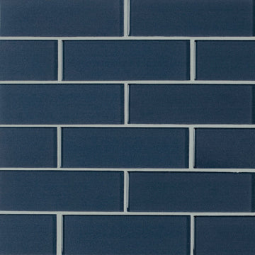 2" X 6" Midnight Blue Glass Subway Mosaic Wall Tile (9.8SQ FT/CTN)