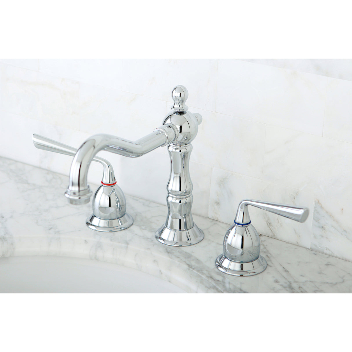 Silver Sage 8 inch Widespread Traditional Bathroom Faucet