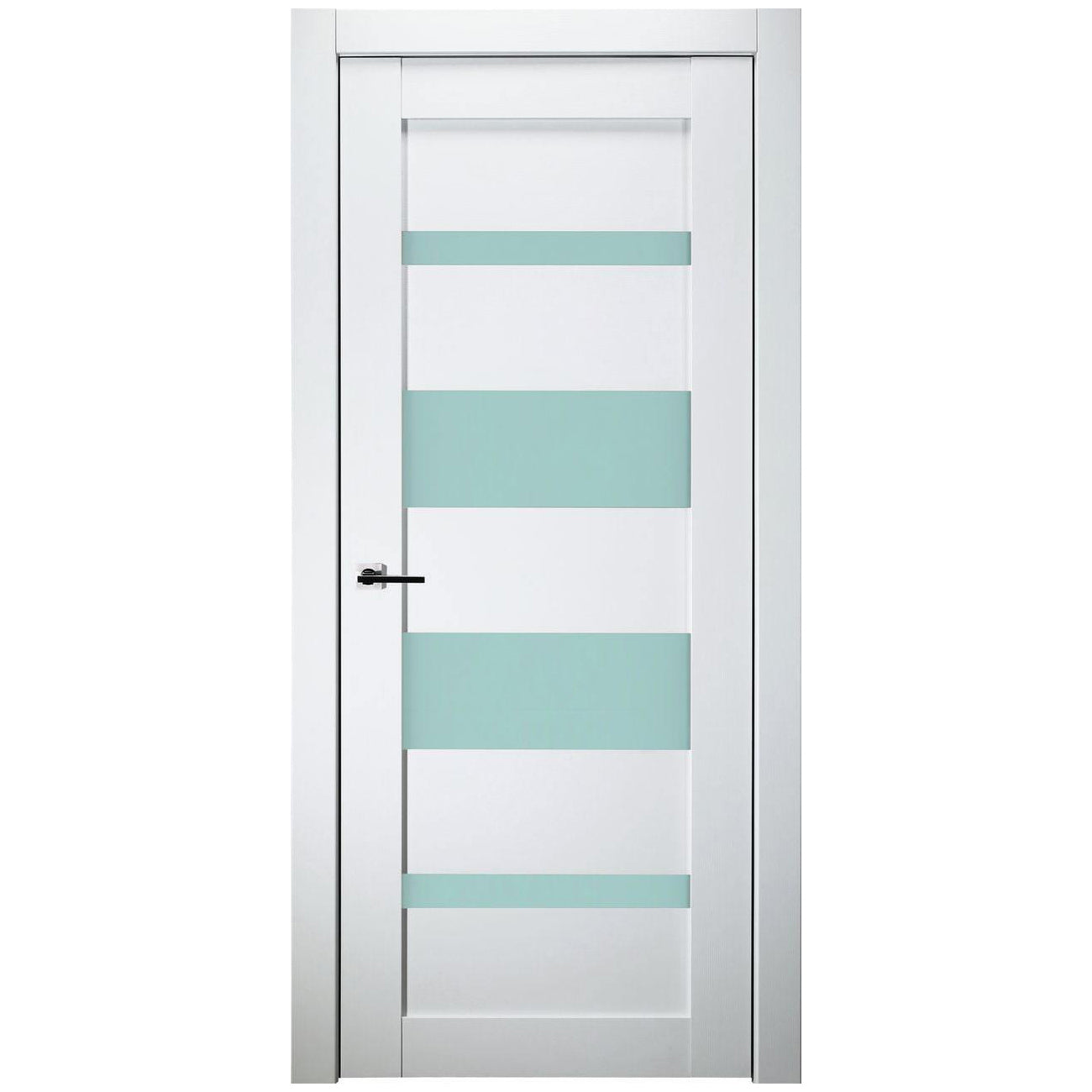 Mirella Vetro Interior Door in Bianco Noble Finish