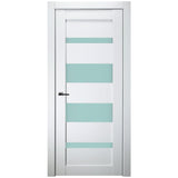 Mirella Vetro Interior Door in Bianco Noble Finish