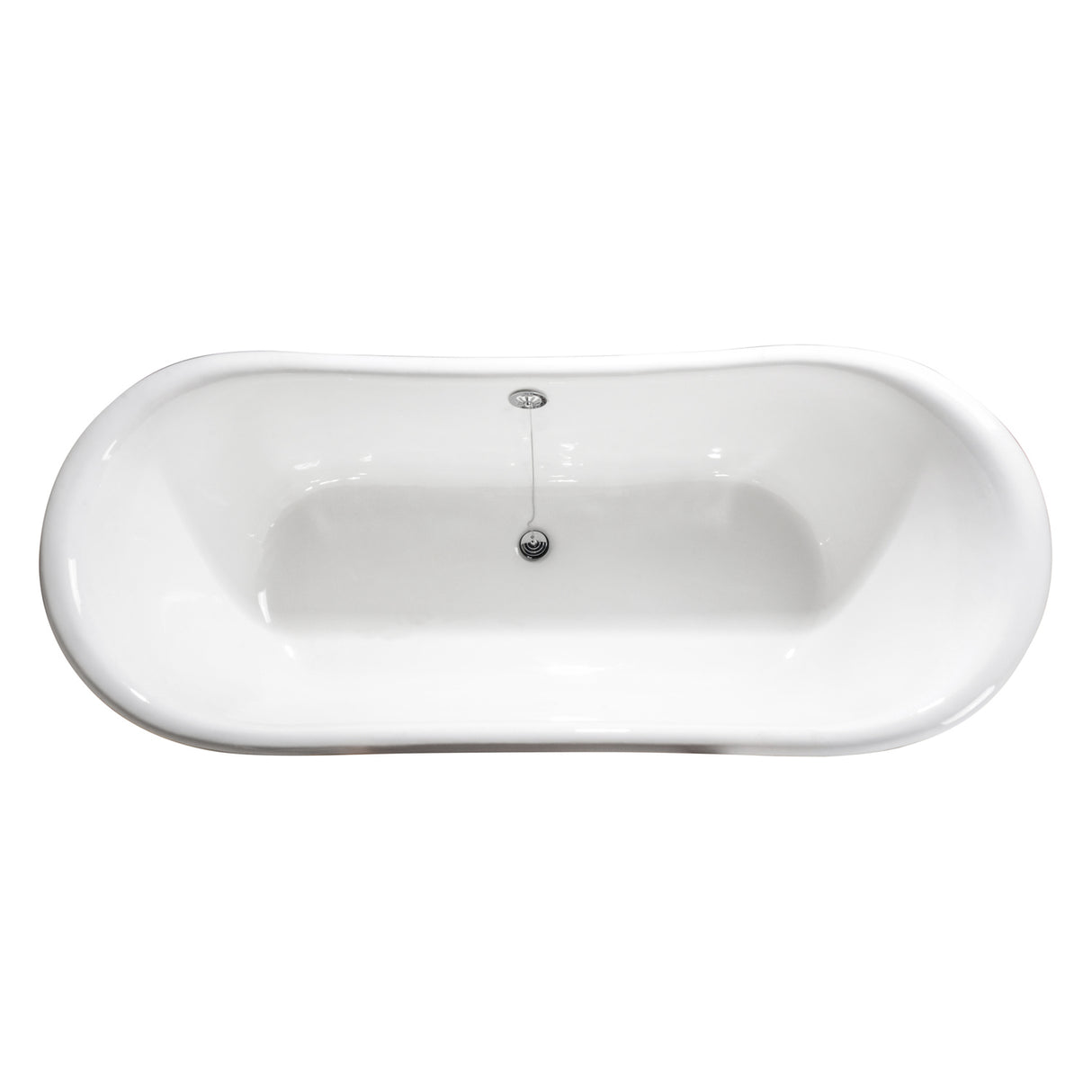 Cast Iron Double Slipper Clawfoot Tub (No Faucet Drillings)