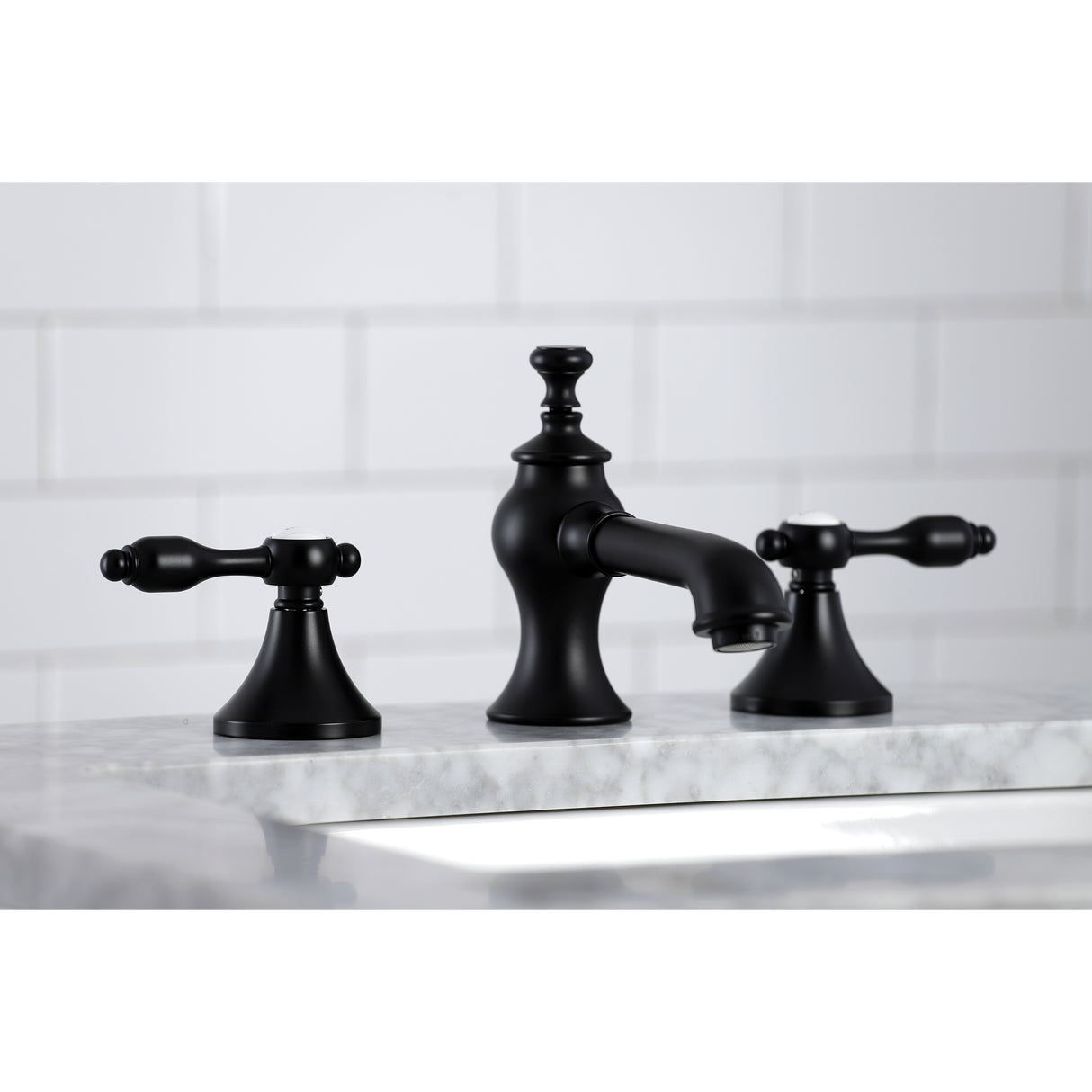 Tudor Widespread 8 Inch Bathroom Faucet