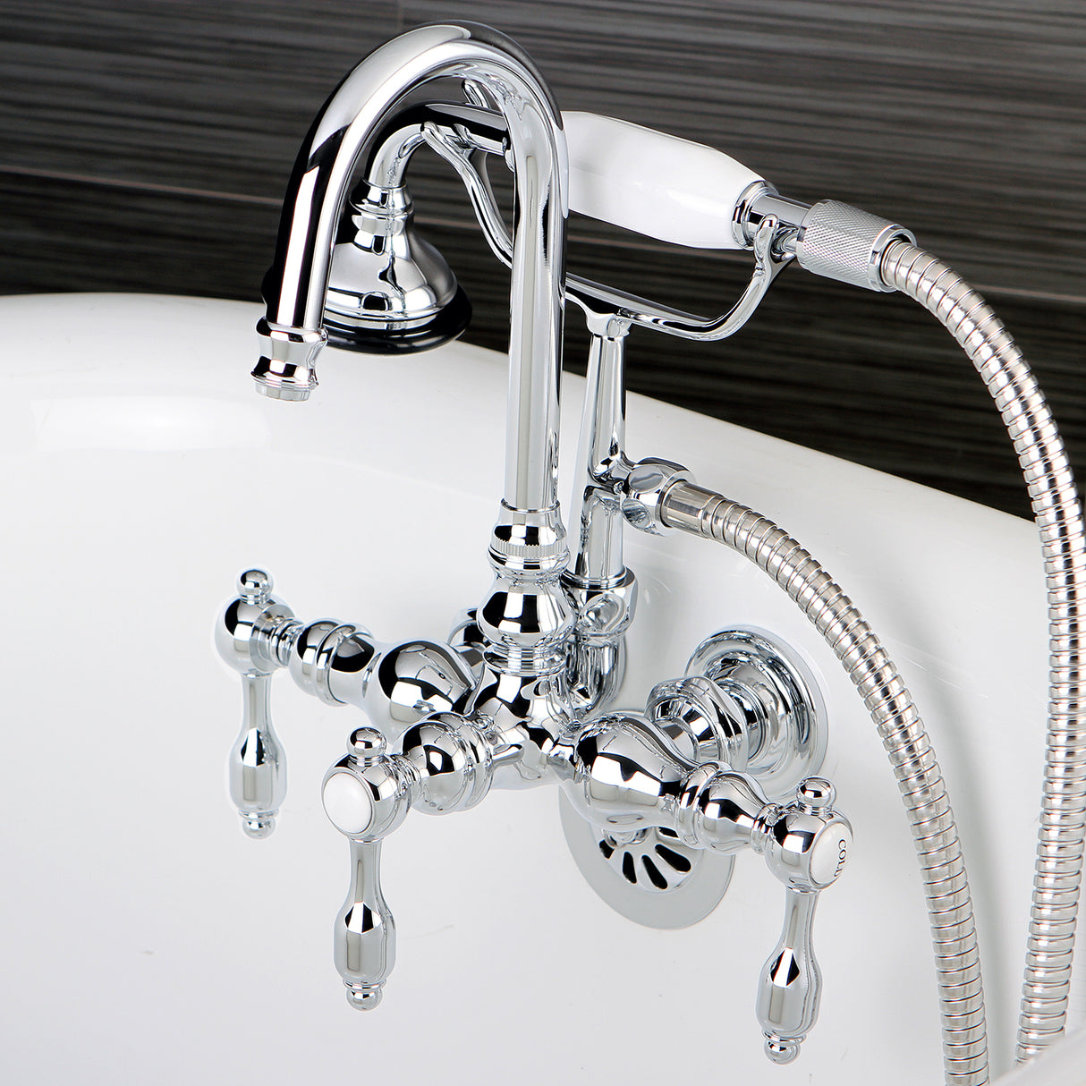 Tudor Wall Mount Clawfoot Tub Faucet