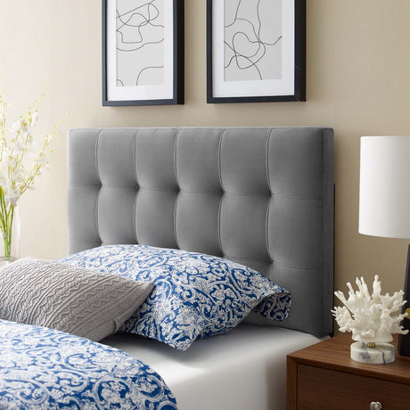 Modern Lily Biscuit Tufted Performance Velvet Headboard - Elevated Style Headboard - BUILDMYPLACE