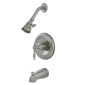 Traditional Tub And Shower Faucet With Single Lever Handles