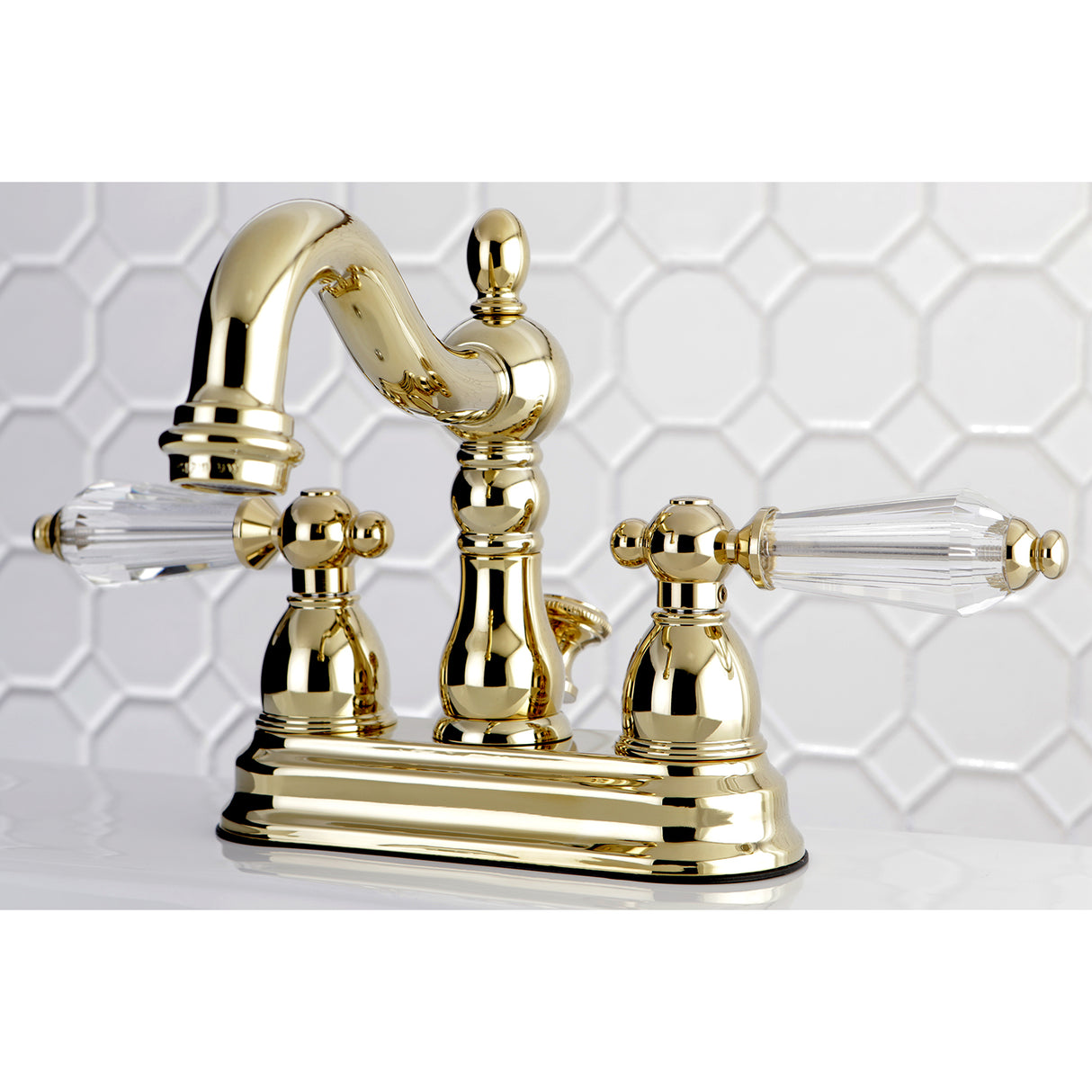 Wilshire 4" Centerset Bathroom Faucet With Brass Pop Up