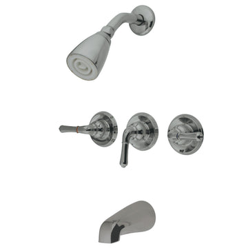 Water Saving Magellan 3 Handle Tub And Shower Faucet With Water Savings Showerhead
