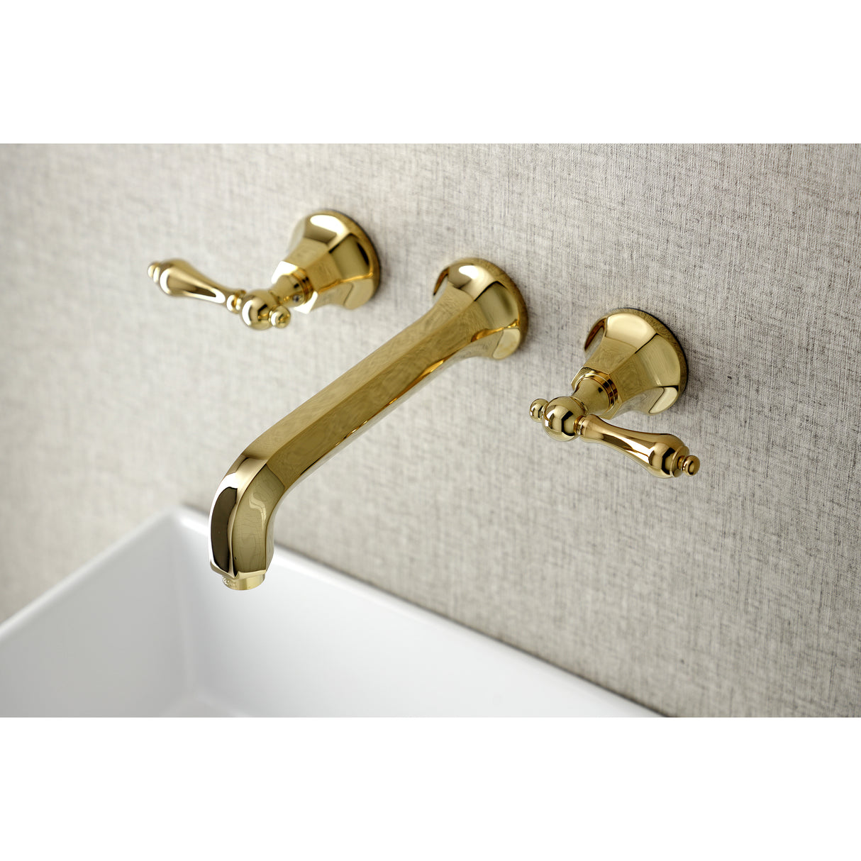 Metropolitan Two Handle Wall Mount Bathroom Faucet