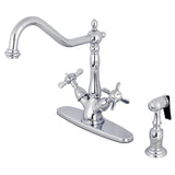 Mono Deck Mount Kitchen Faucet with Brass Sprayer