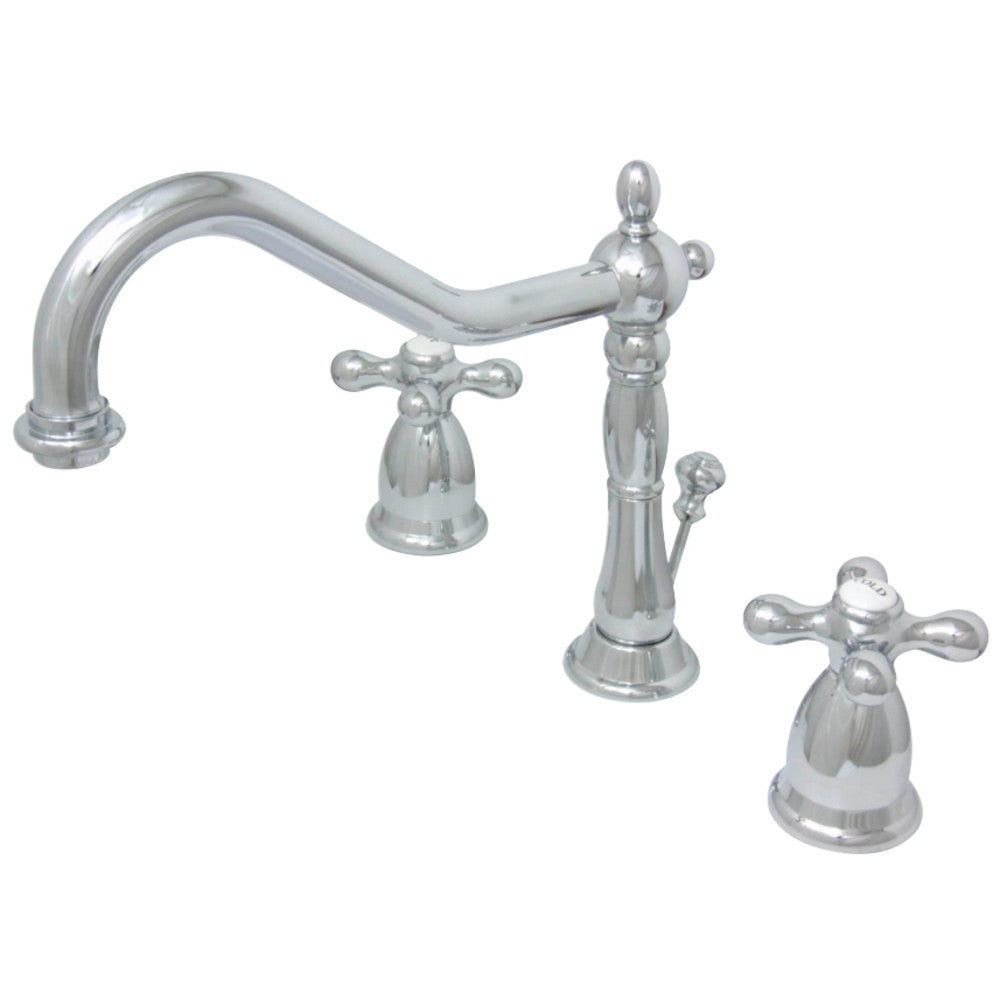 Hertage Deck Mount 8" Widespread Bathroom Faucet