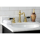 Widespread Bathroom Faucet w/ Brass Pop-Up