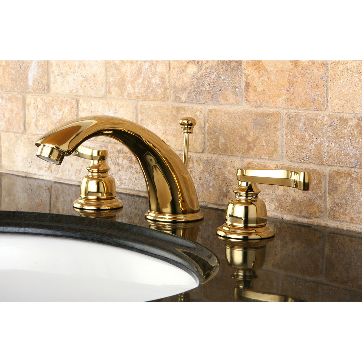 Royale Widespread Bathroom Faucet With Brass Pop Up Drain