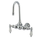 Vintage 3.4" Wall Mount Tub Faucet In 7.38" Spout Reach