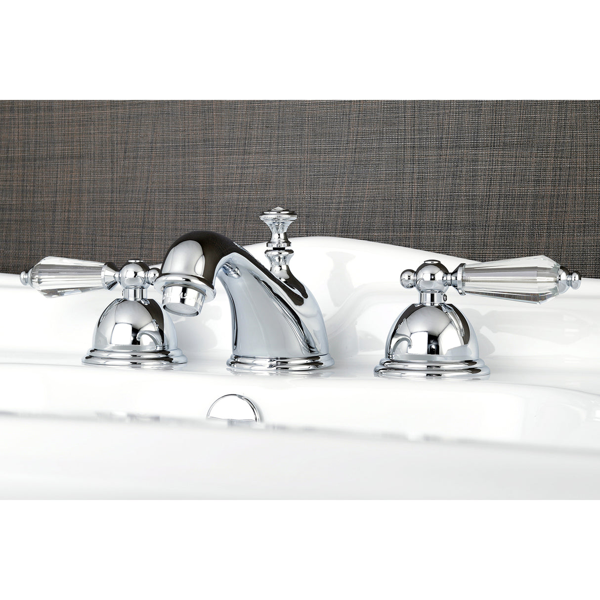 Wilshire Widespread Bathroom Faucet with Brass Pop-Up