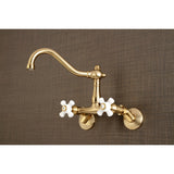 Vintage 6" Adjustable Center Wall Mount Kitchen Faucet