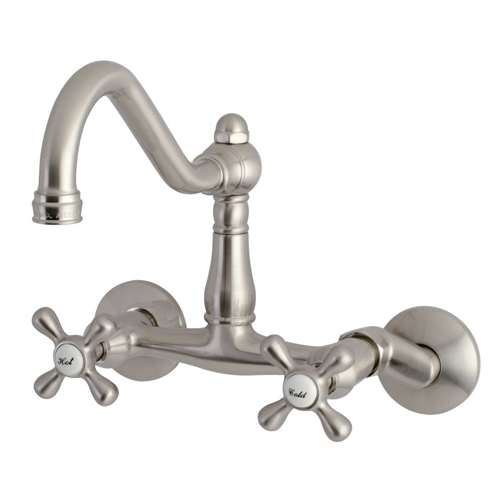 Vintage 6 Inch Traditional Adjustable Center Wall Mount Kitchen Faucet