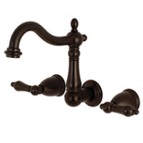 Heritage 1.2 GPM Wall Mounted Bathroom Faucet With Lever Handles