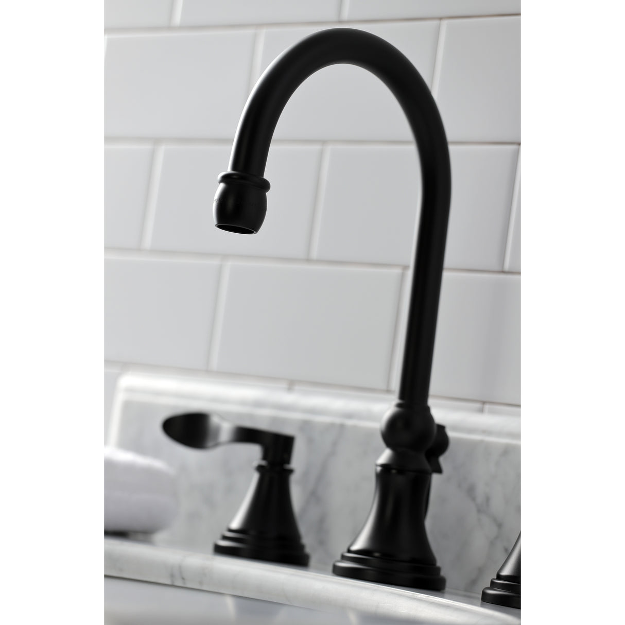 NuFrench Widespread Bathroom Faucet with Brass Pop-Up