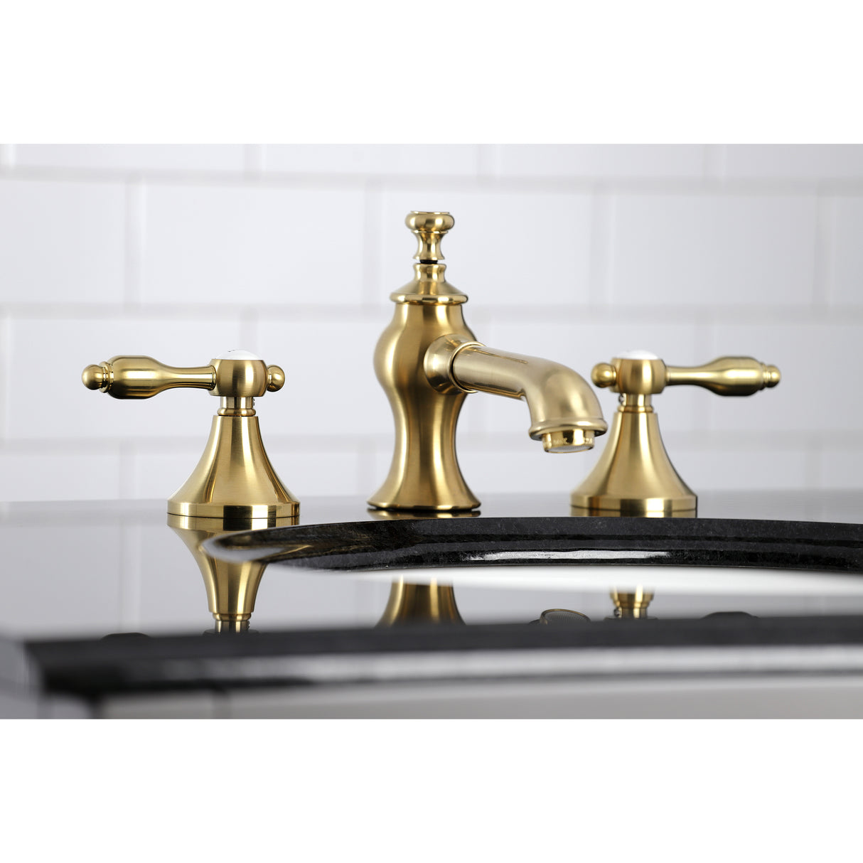 Tudor Widespread 8 Inch Bathroom Faucet