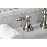 Heirloom Widespread Bathroom Faucet With Brass Pop Up